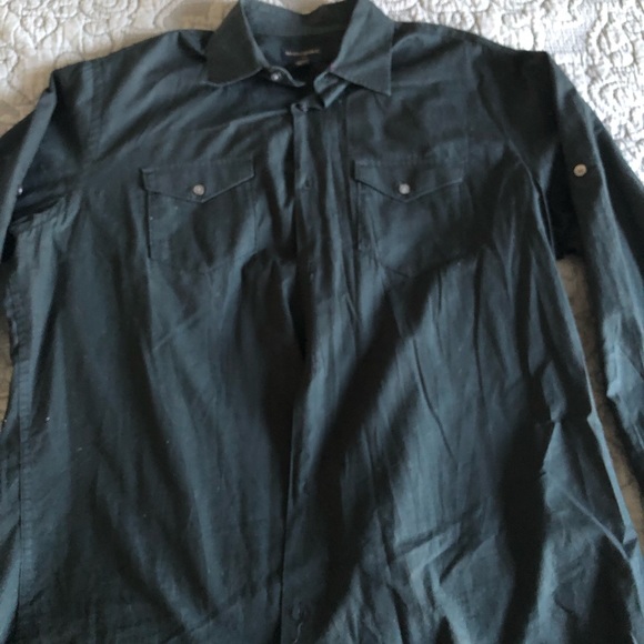 Banana Republic black button up dress shirt - Picture 4 of 5